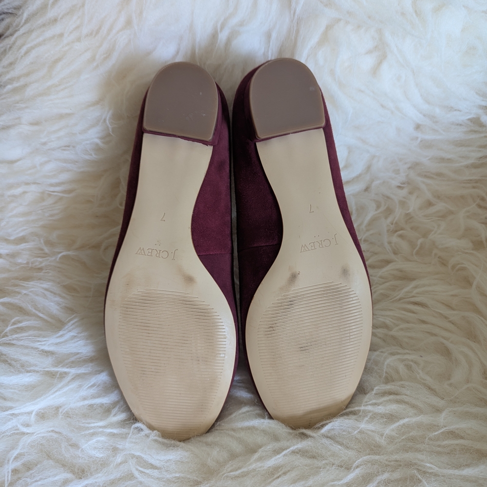 J. Crew Flats in Burgundy Suede - Picture 8 of 9